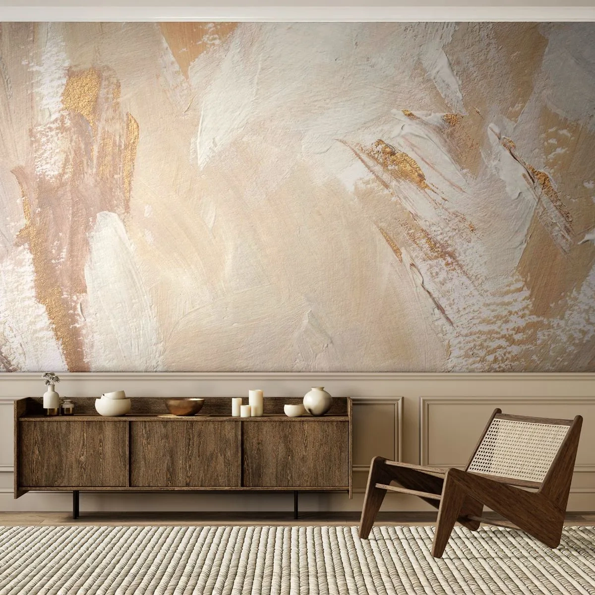 Tapet Standard Eco - Compoziție pastel - Minimalist, Luminos, Bucată - 300x210 cm
