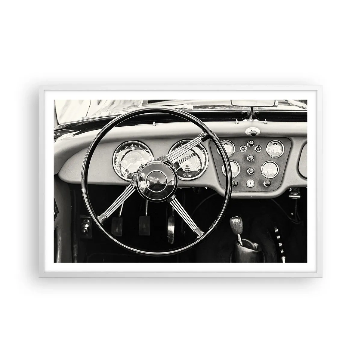 Poster în ramă albă - Visul unui colecționar - 91x61 cm