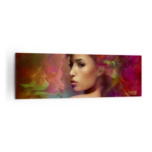 Tablou pe pânză - Mai frumoasă decât un curcubeu, delicată ca o ceață - 160x50 cm