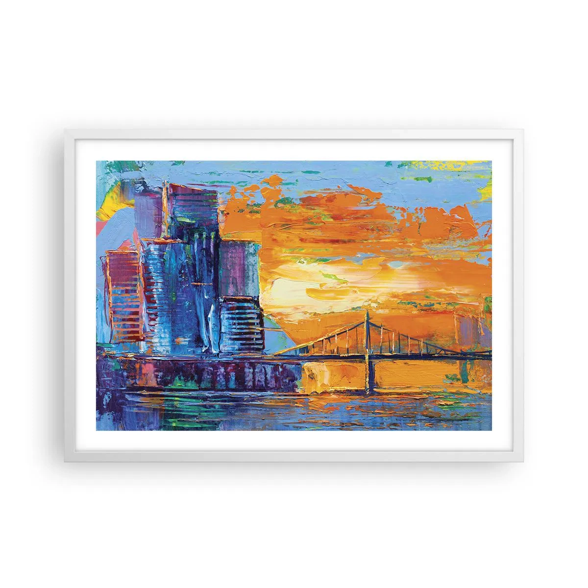 Poster în ramă albă - Cultură și natură - 70x50 cm