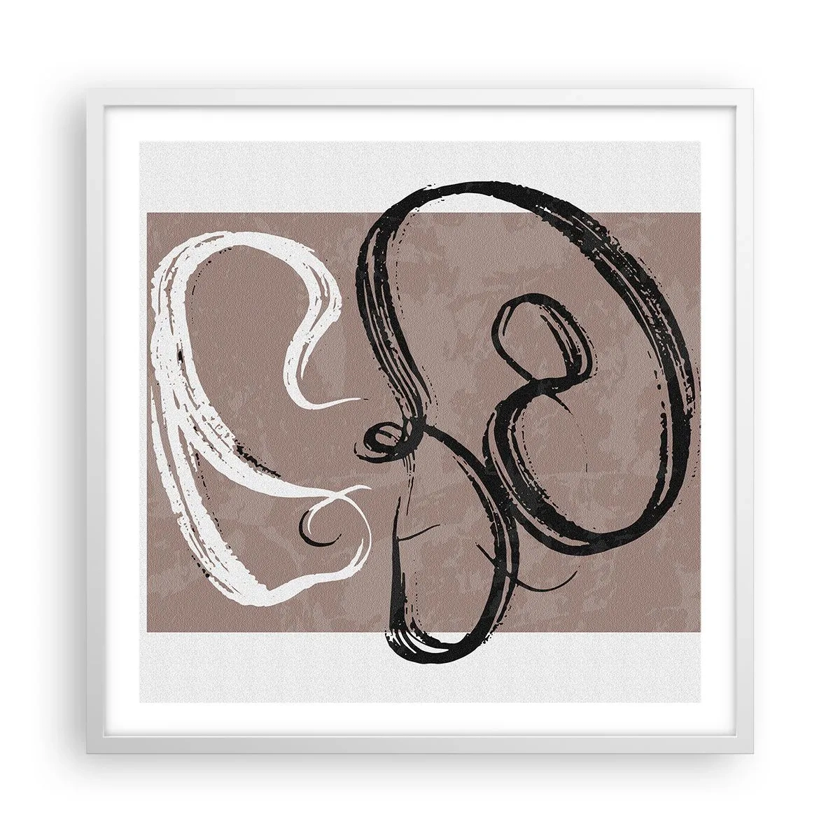 Poster în ramă albă - Compoziția - căutarea plenitudinii - 60x60 cm
