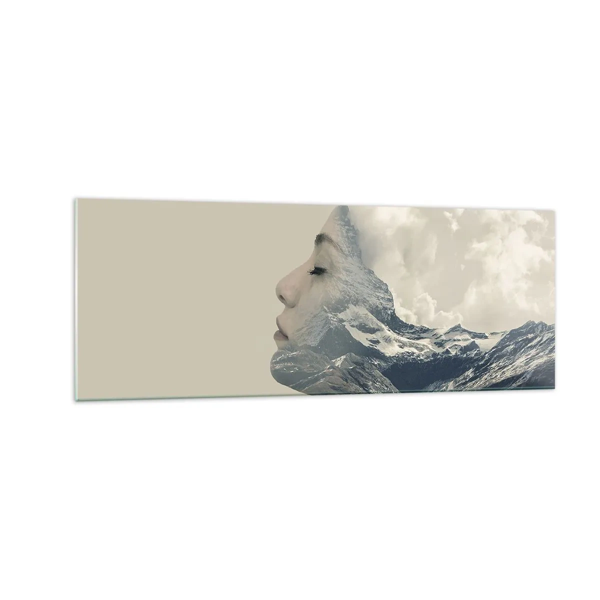 Tablou pe sticlă - Frumusețea elementelor - 140x50 cm