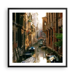 Poster în ramă neagră - Pe o străduță venețiană - 60x60 cm
