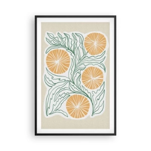 Poster în ramă neagră - Etnic cu o notă de abstracție - 61x91 cm