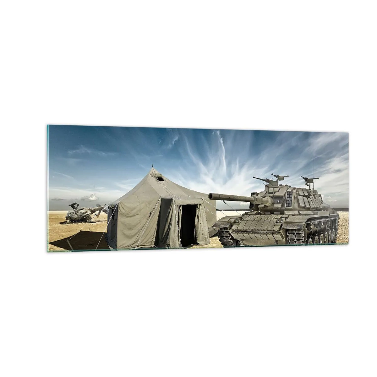 Tablou pe sticlă - Un vis militar - 140x50 cm