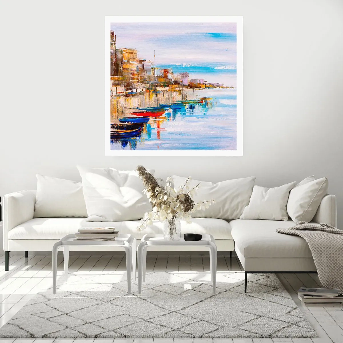 Poster - Port urban multicolor - 30x30 cm