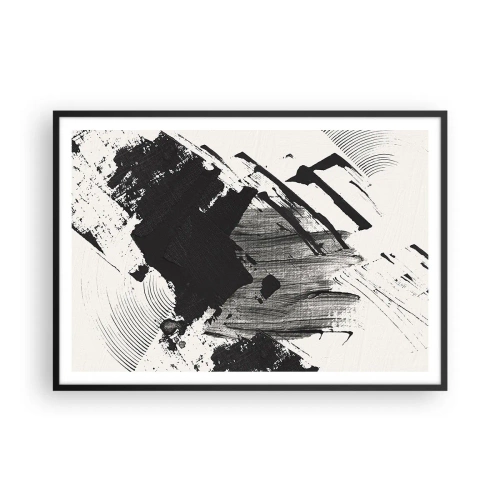 Poster în ramă neagră - Abstracție - expresie de negru - 100x70 cm