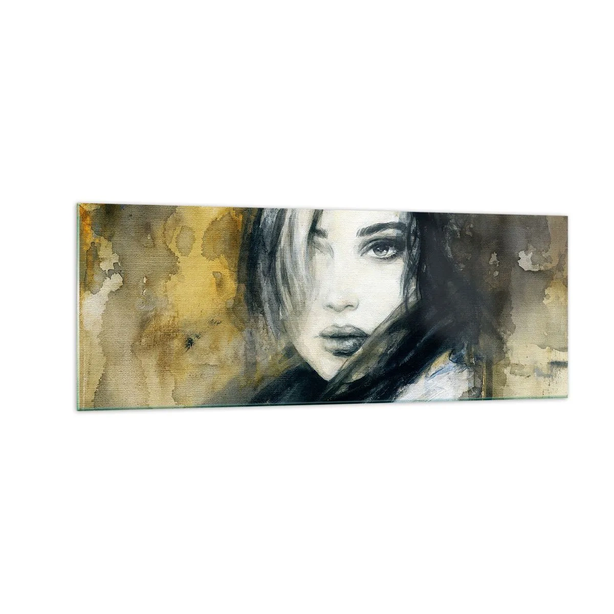 Tablou pe sticlă - Mai inocentă sau mai senzuală? - 140x50 cm