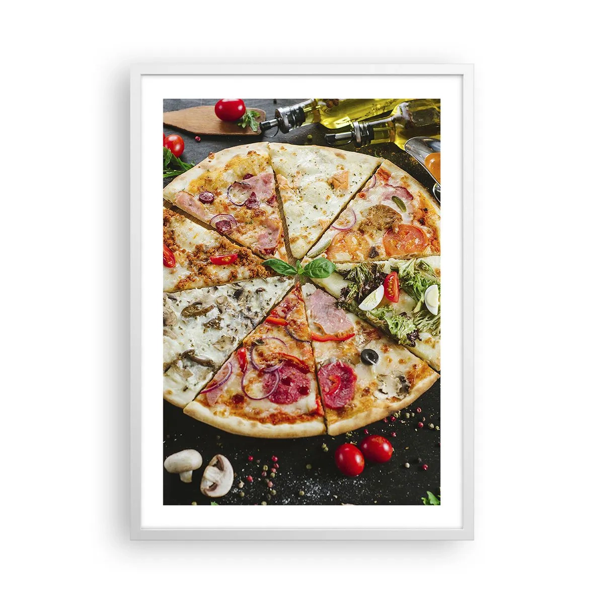 Poster în ramă albă - Un evantai de arome - 50x70 cm