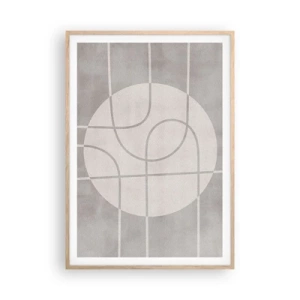 Poster în ramă de stejar deschis - Circular și drept înainte - 70x100 cm