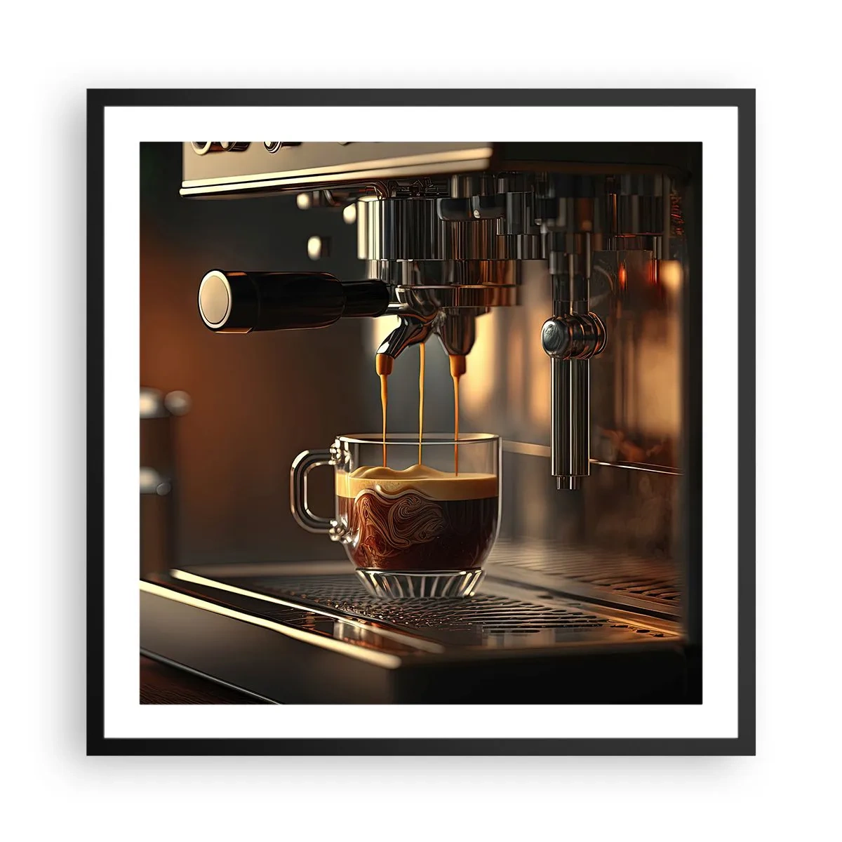 Poster în ramă neagră - Băutură senzuală - 60x60 cm