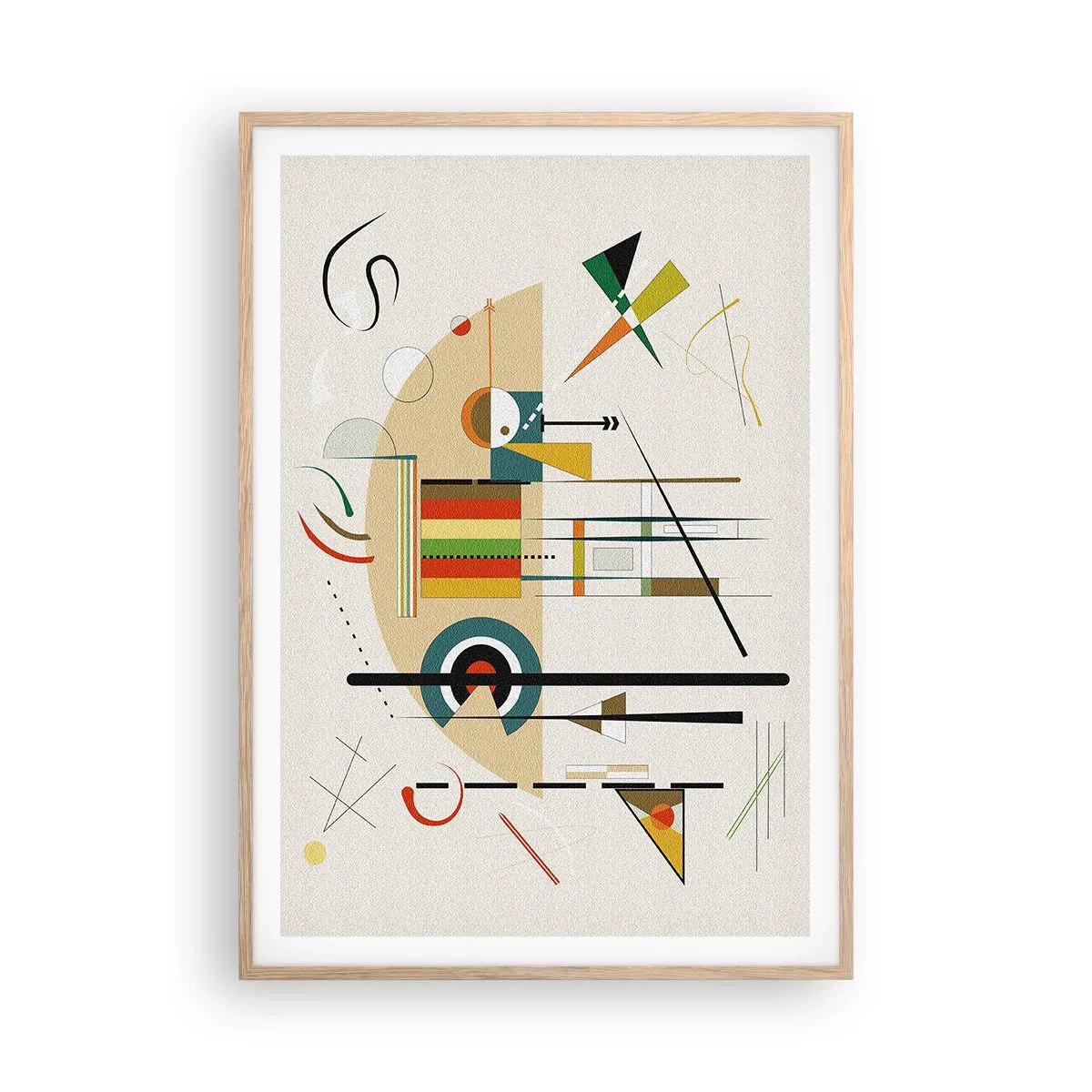 Poster în ramă de stejar deschis - Și lumea râde - 70x100 cm