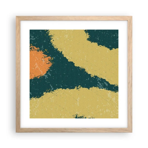 Poster în ramă de stejar deschis - Abstracție - în slow motion - 40x40 cm