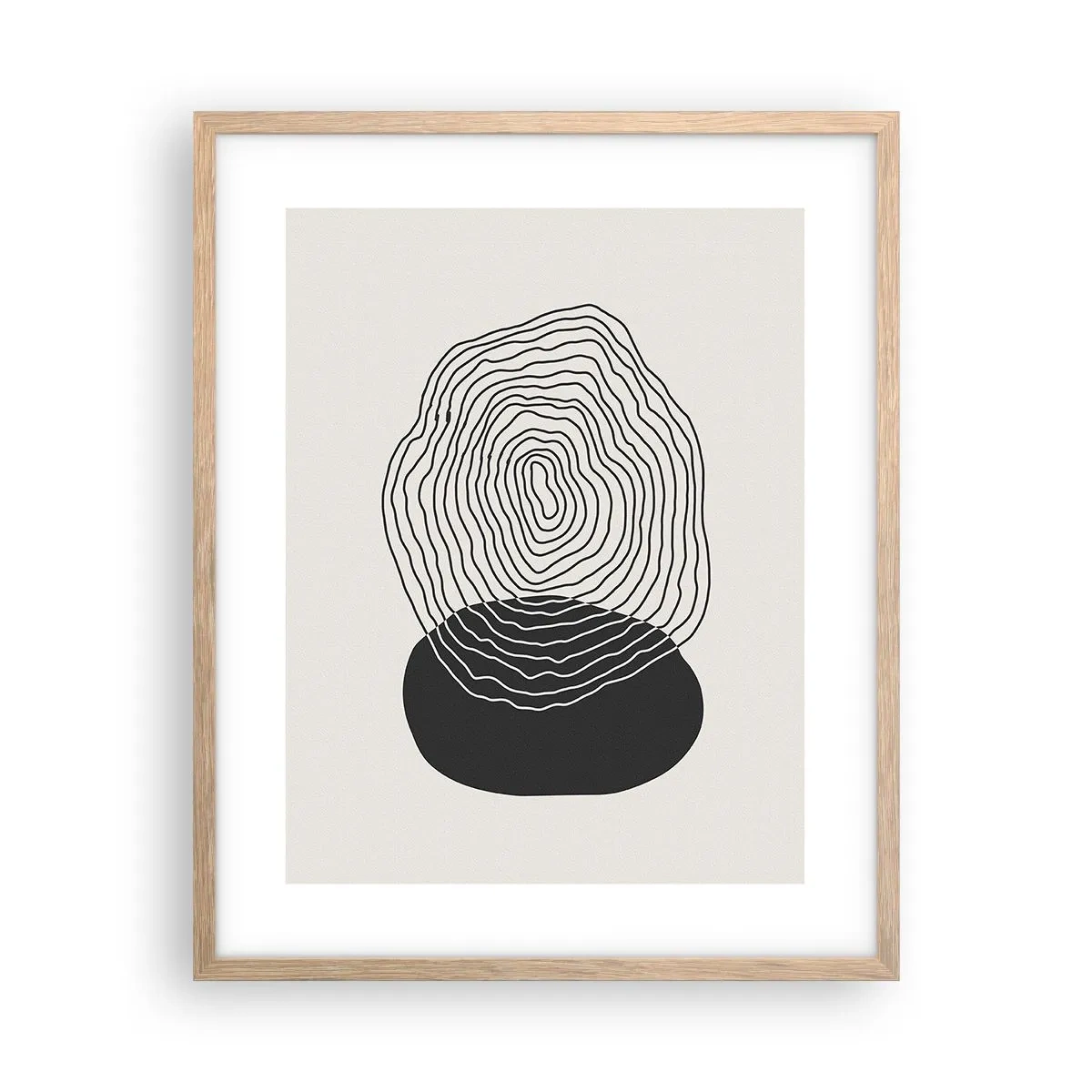 Poster în ramă de stejar deschis - Persistență și vibrațiile - 40x50 cm