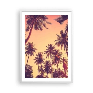 Poster în ramă albă - Variație tropicală - 50x70 cm