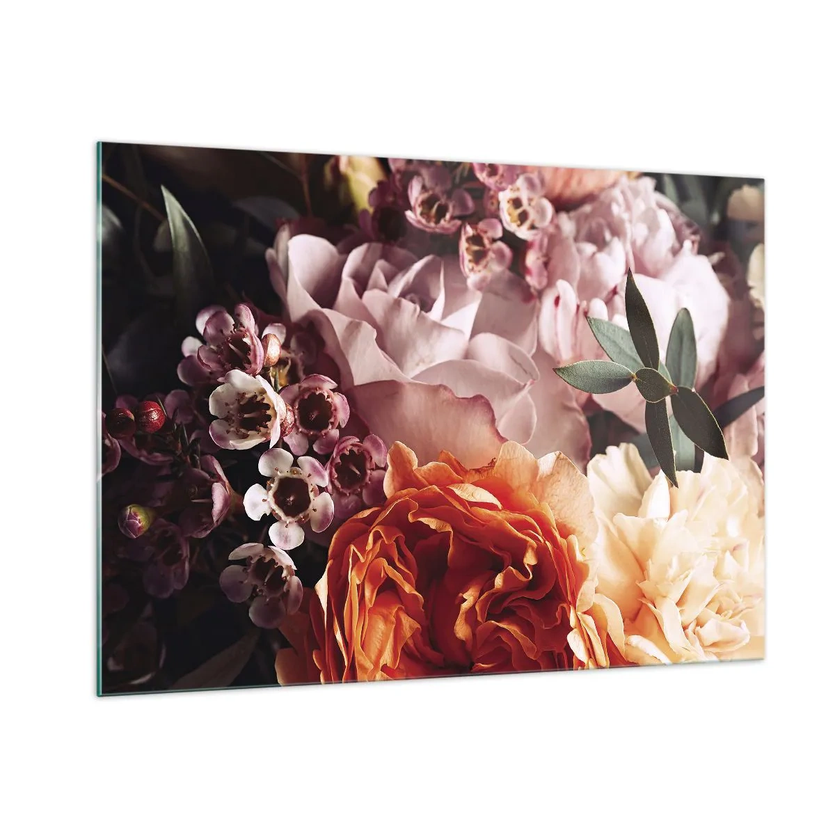 Tablou pe sticlă - Înghesuite în frumusețe - 100x70 cm