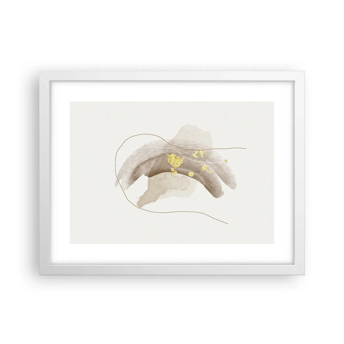 Poster în ramă albă - Întâlnite în spațiu - 40x30 cm