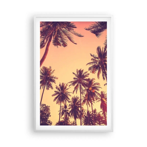 Poster în ramă albă - Variație tropicală - 61x91 cm