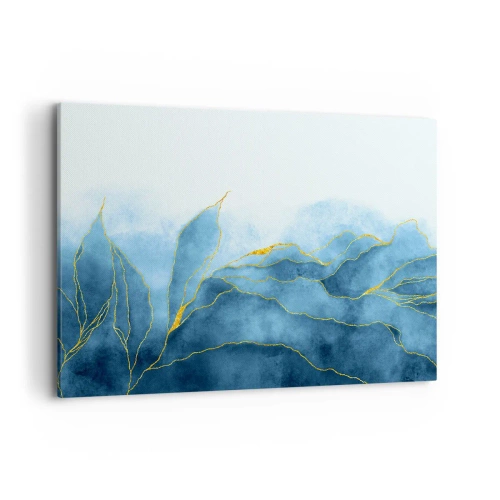 Tablou pe pânză - Albastru în aur - 100x70 cm
