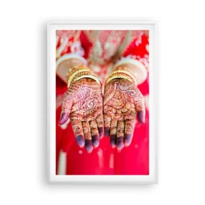 Poster în ramă albă - Gata să prindă fericirea - 61x91 cm