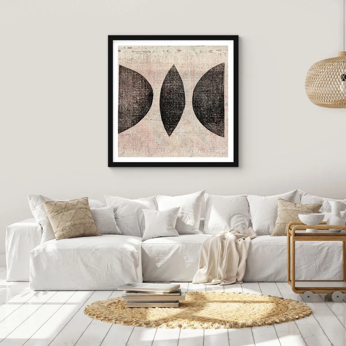 Poster în ramă neagră - Abstracție etnică - 30x30 cm