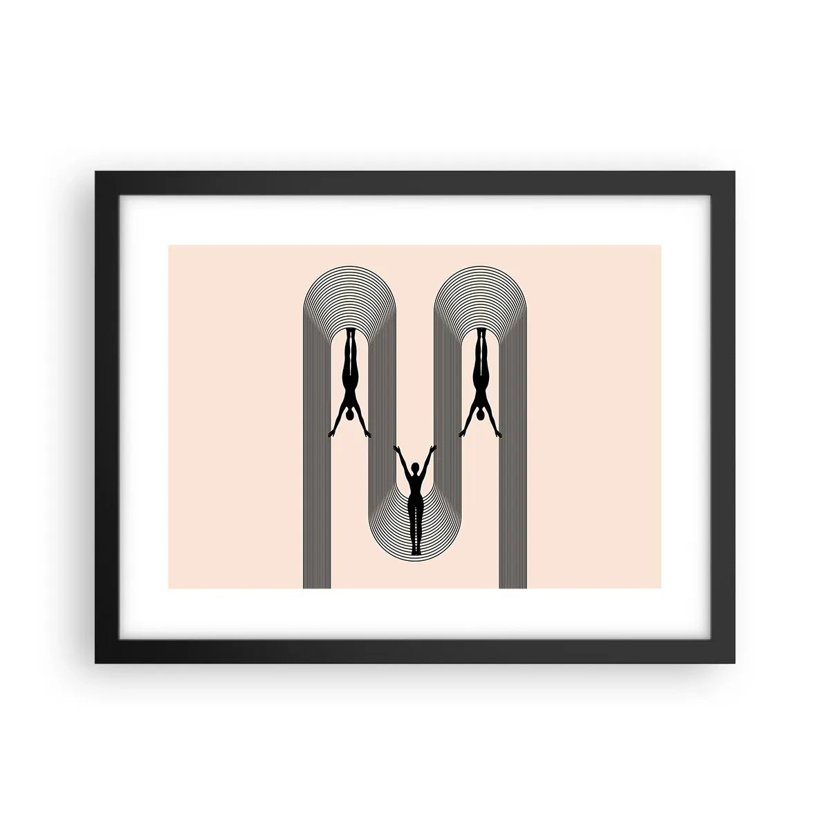 Poster în ramă neagră - Cu susul în jos - 40x30 cm