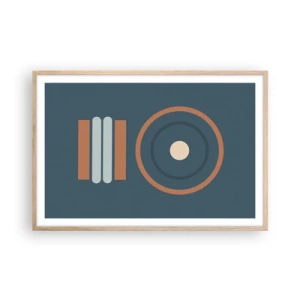 Poster în ramă de stejar deschis - Esența problemei - 91x61 cm