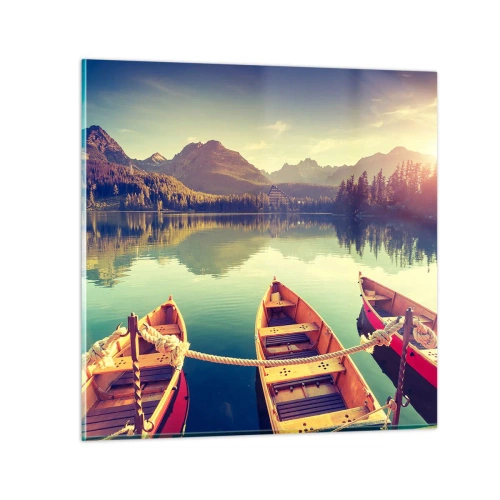 Tablou pe sticlă - Pentru a trăi după legile sale - 30x30 cm