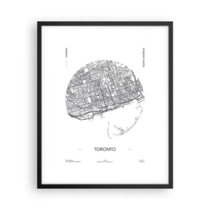 Poster în ramă neagră - Anatomia Toronto - 40x50 cm