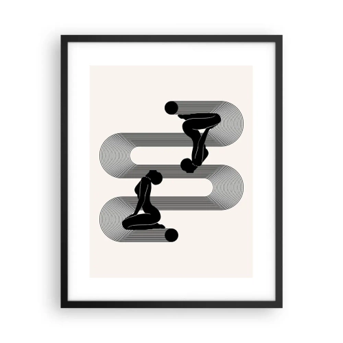 Poster în ramă neagră - Simetrie senzuală - 40x50 cm