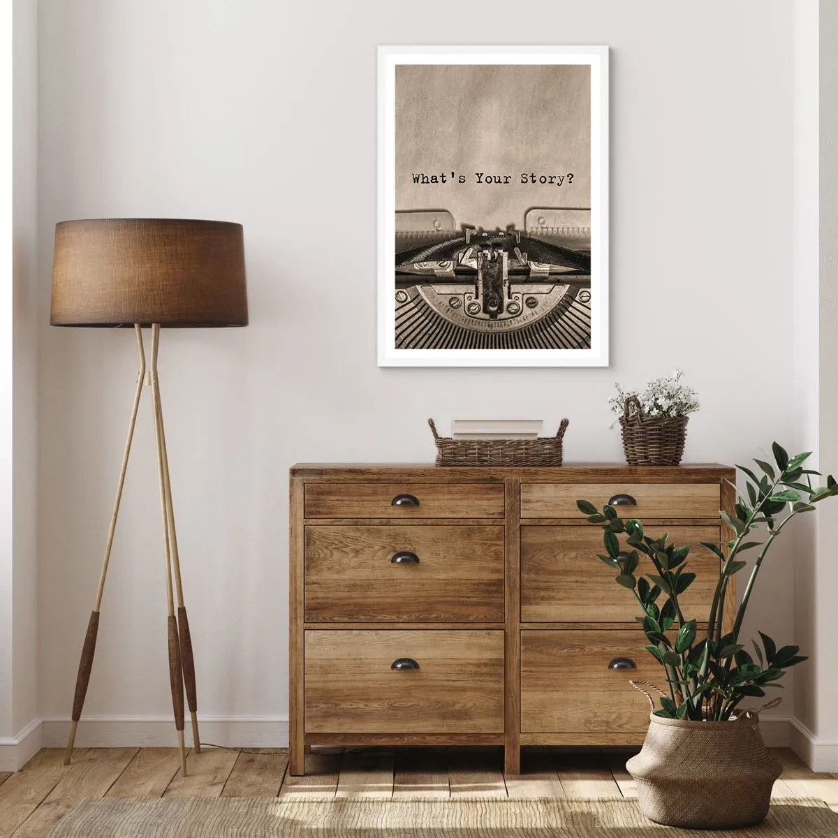 Poster în ramă albă - Spune-mi - 30x40 cm