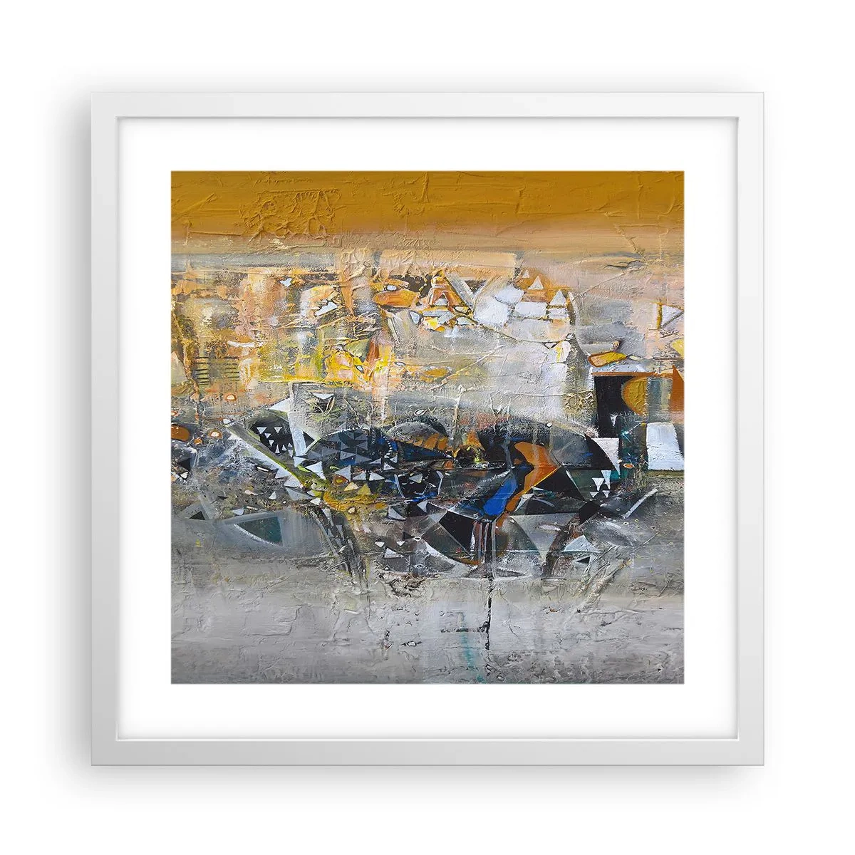 Poster în ramă albă - Totul va fi bine - 40x40 cm