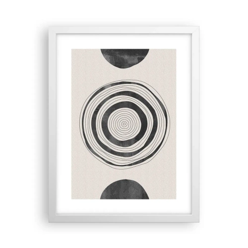 Poster în ramă albă - Centrul cel mai important - 30x40 cm