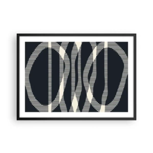 Poster în ramă neagră - Încercare de străpungere a întunericului - 70x50 cm