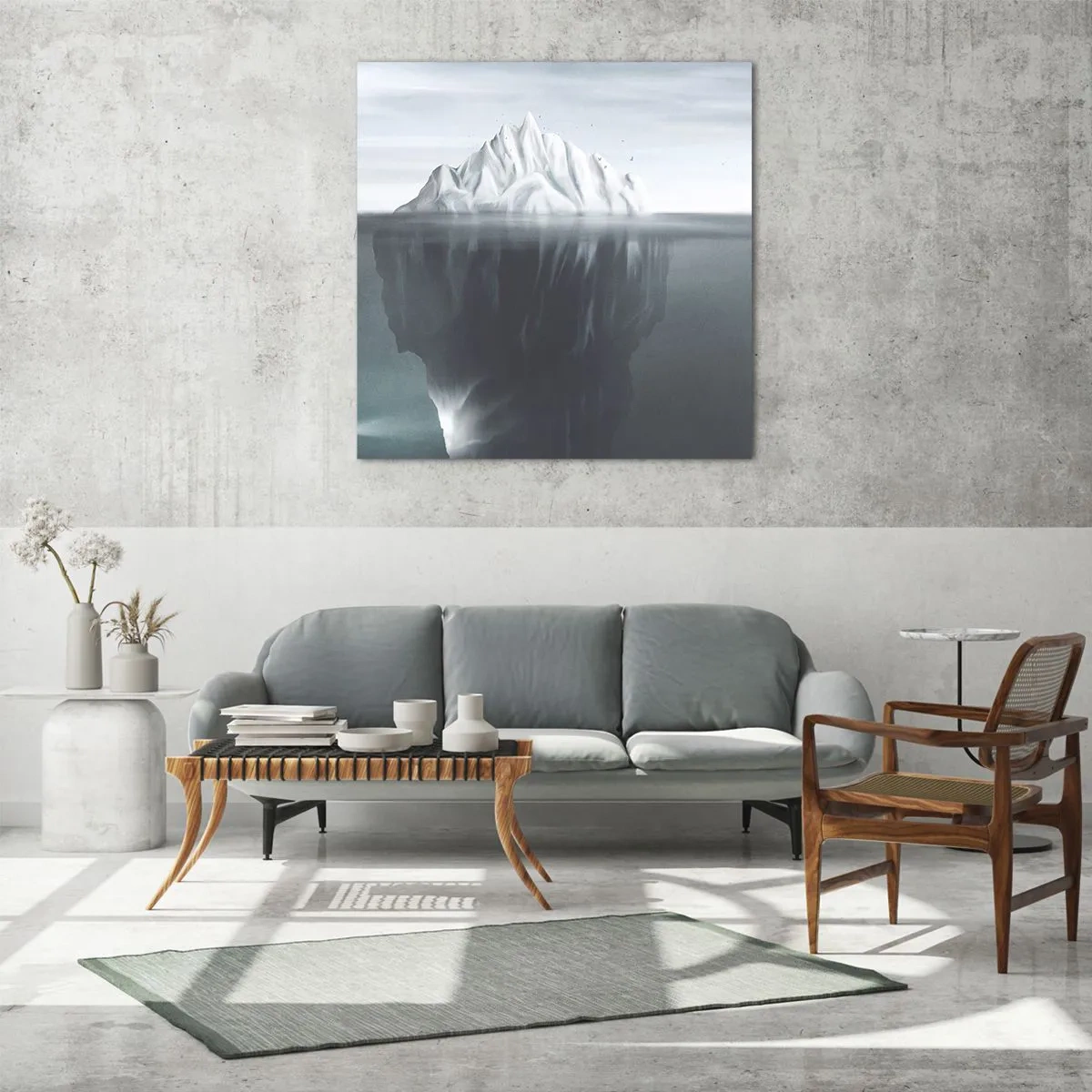 Tablou pe sticlă - Un mister subacvatic - 60x60 cm