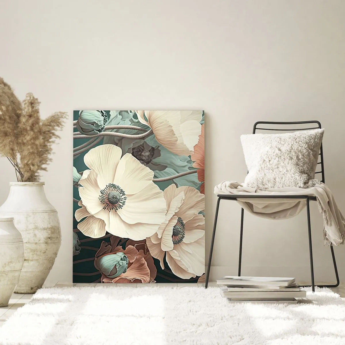 Tablou pe sticlă - Șoapta macilor - 80x120 cm