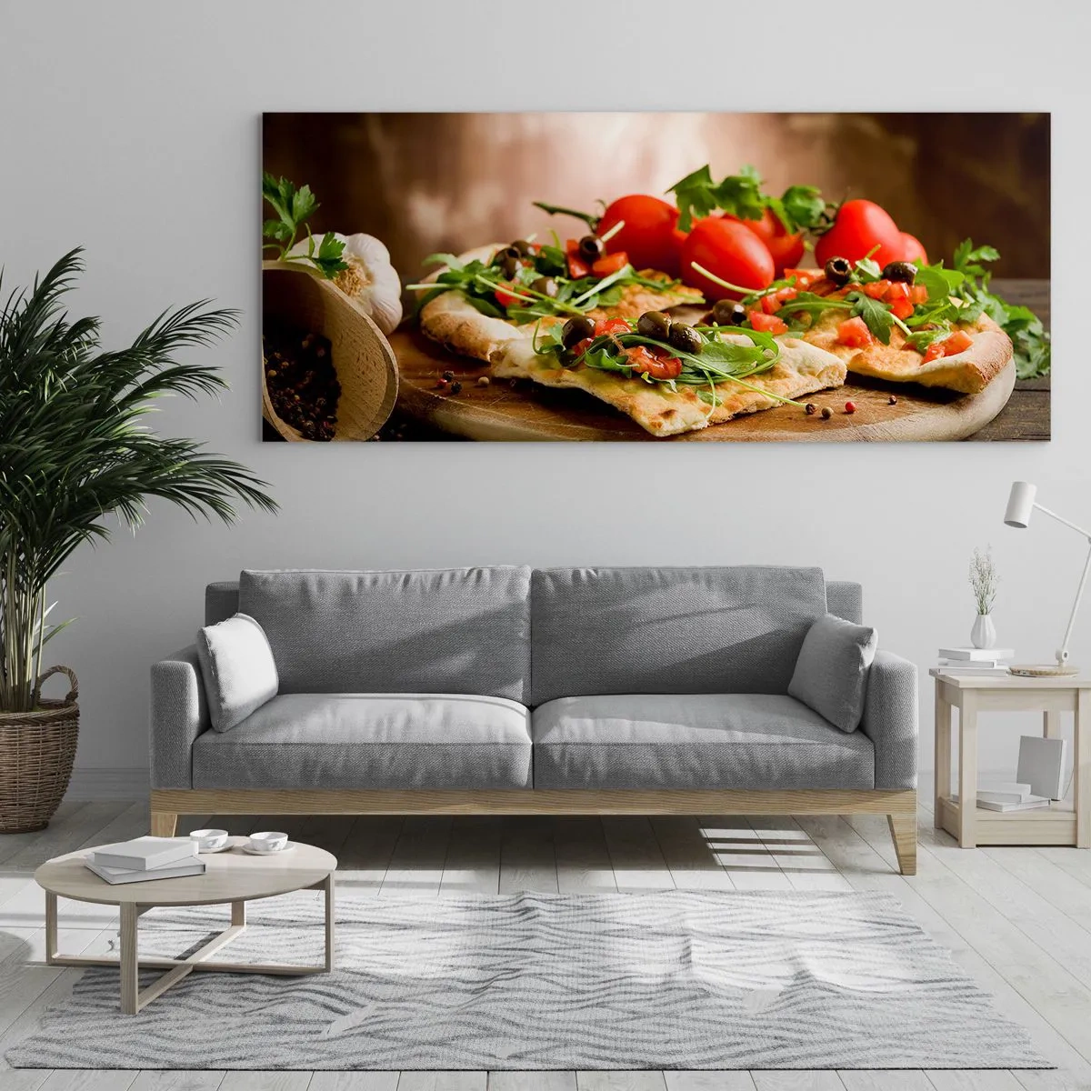 Tablou pe sticlă - Direct din cuptor și din grădină - 90x30 cm