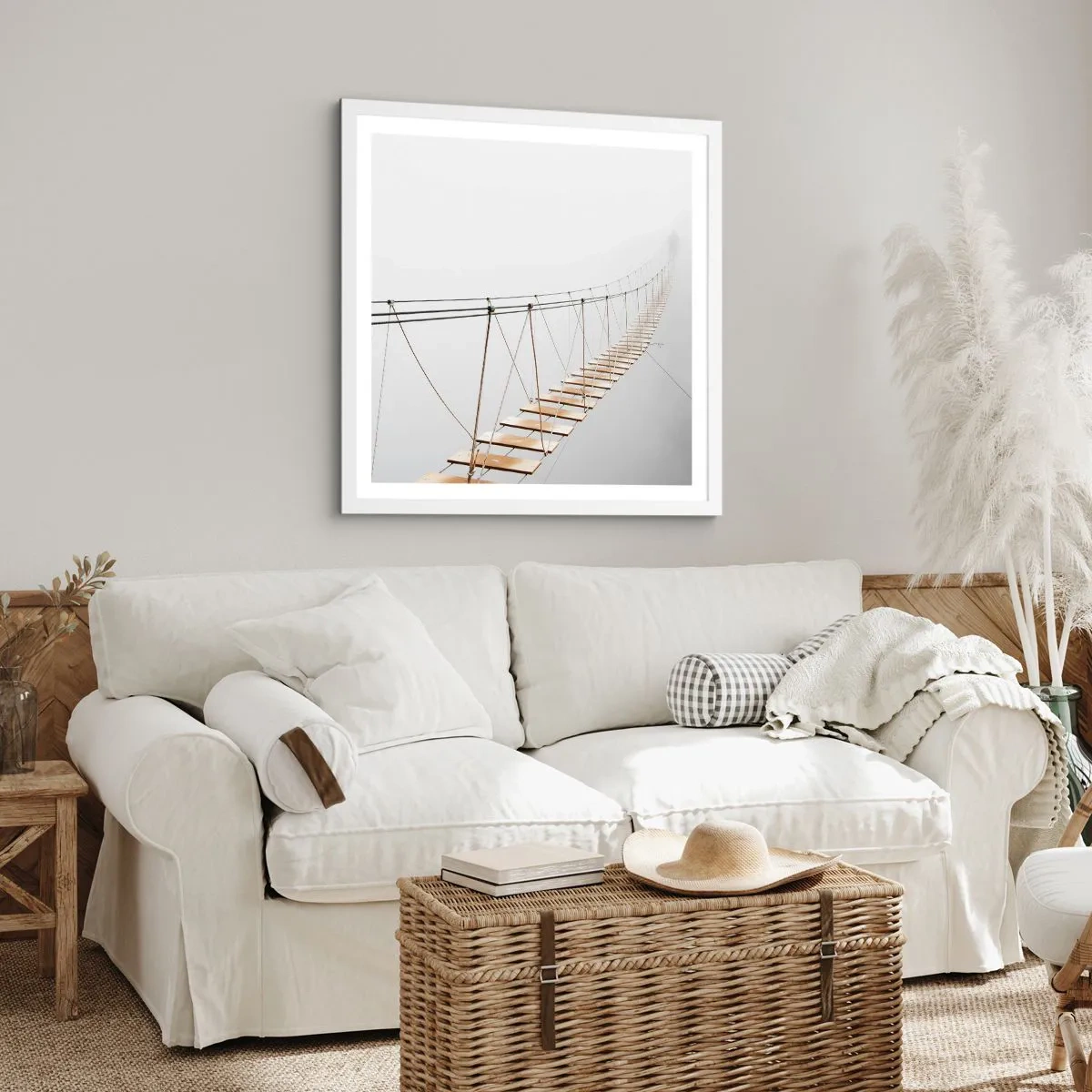 Poster în ramă albă - Unde te va duce? - 60x60 cm