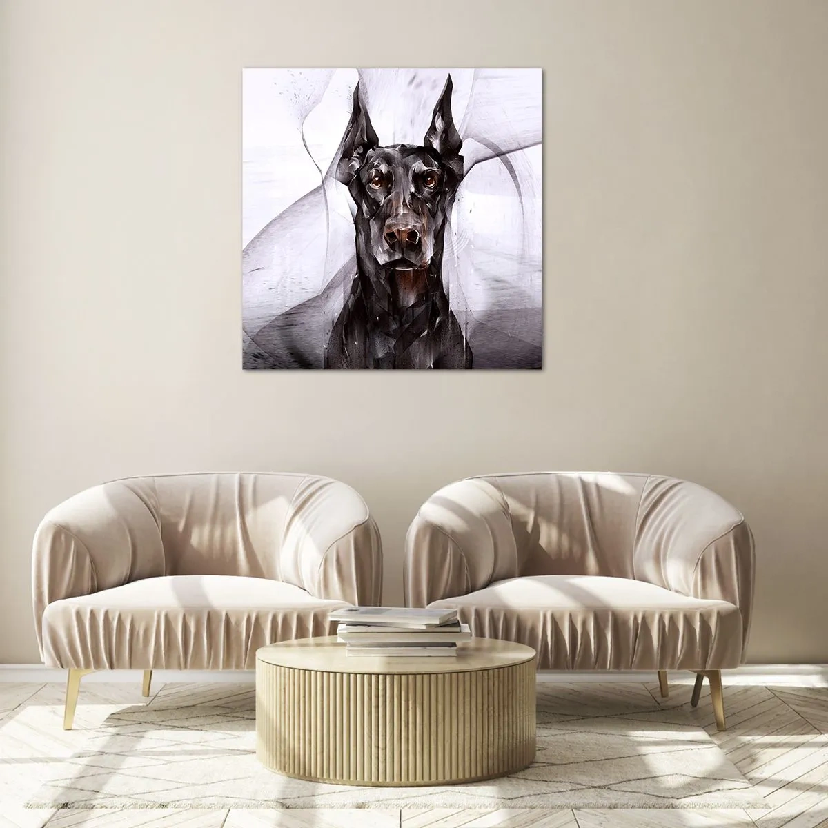 Tablou pe sticlă - Născut cu noblețe - 40x40 cm