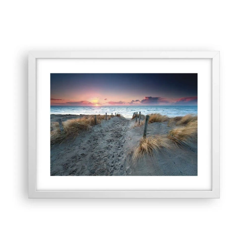 Poster în ramă albă - Ai revărsat un curcubeu cu splendoare radiantă... - 40x30 cm