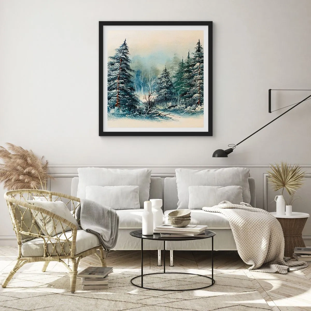 Poster în ramă neagră - Gata pentru Crăciun - 60x60 cm