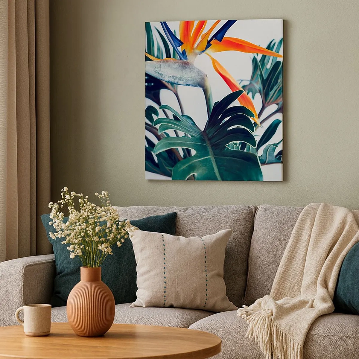 Tablou pe pânză - Tufiș sau pasăre? - 30x30 cm