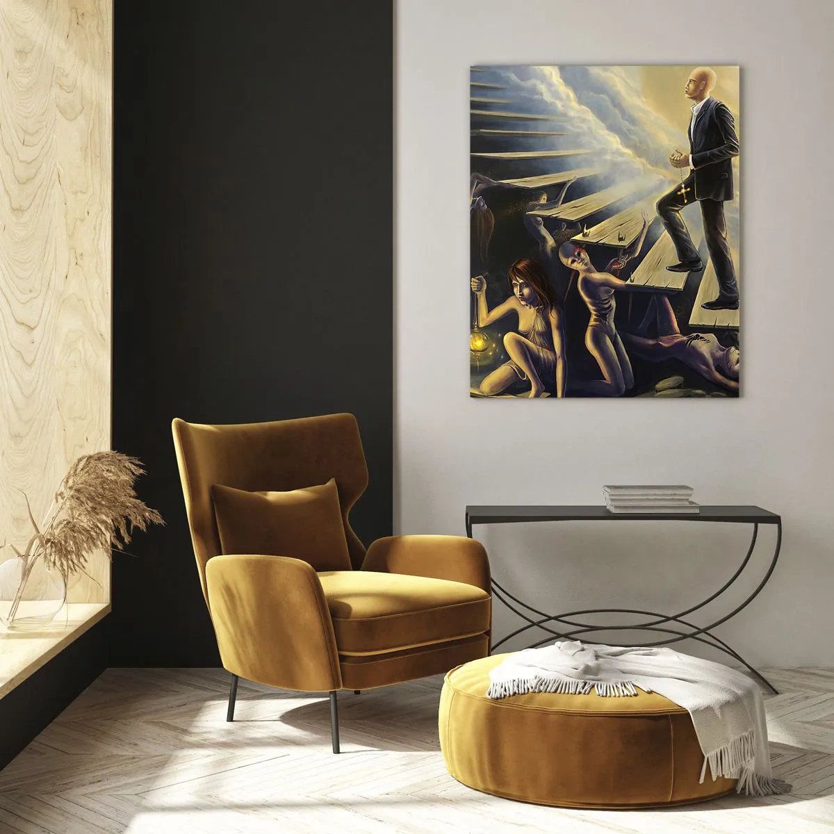 Tablou pe sticlă - O călătorie dantescă spre lumină - 50x70 cm
