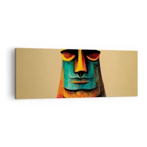 Tablou pe pânză - Statuie, dar simpatică - 140x50 cm