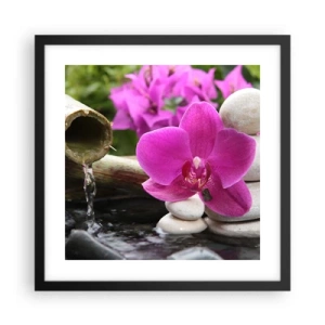 Poster în ramă neagră - Te odihnești deja - 40x40 cm