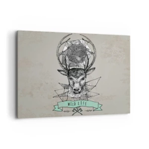 Tablou pe pânză - Viziunea Sfântului Hubertus - 100x70 cm