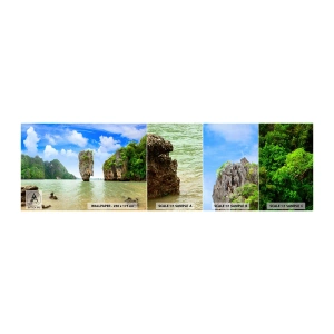 Mostră tapet autocolant Deluxe Sticker - Minuni naturale stâncoase - Peisaj, Natură, Tropicele - 100x30 cm