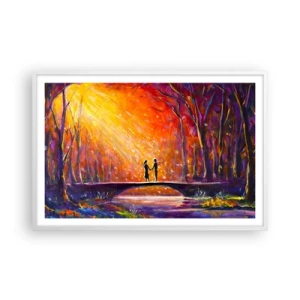 Poster în ramă albă - Și cerul îi iubește - 91x61 cm