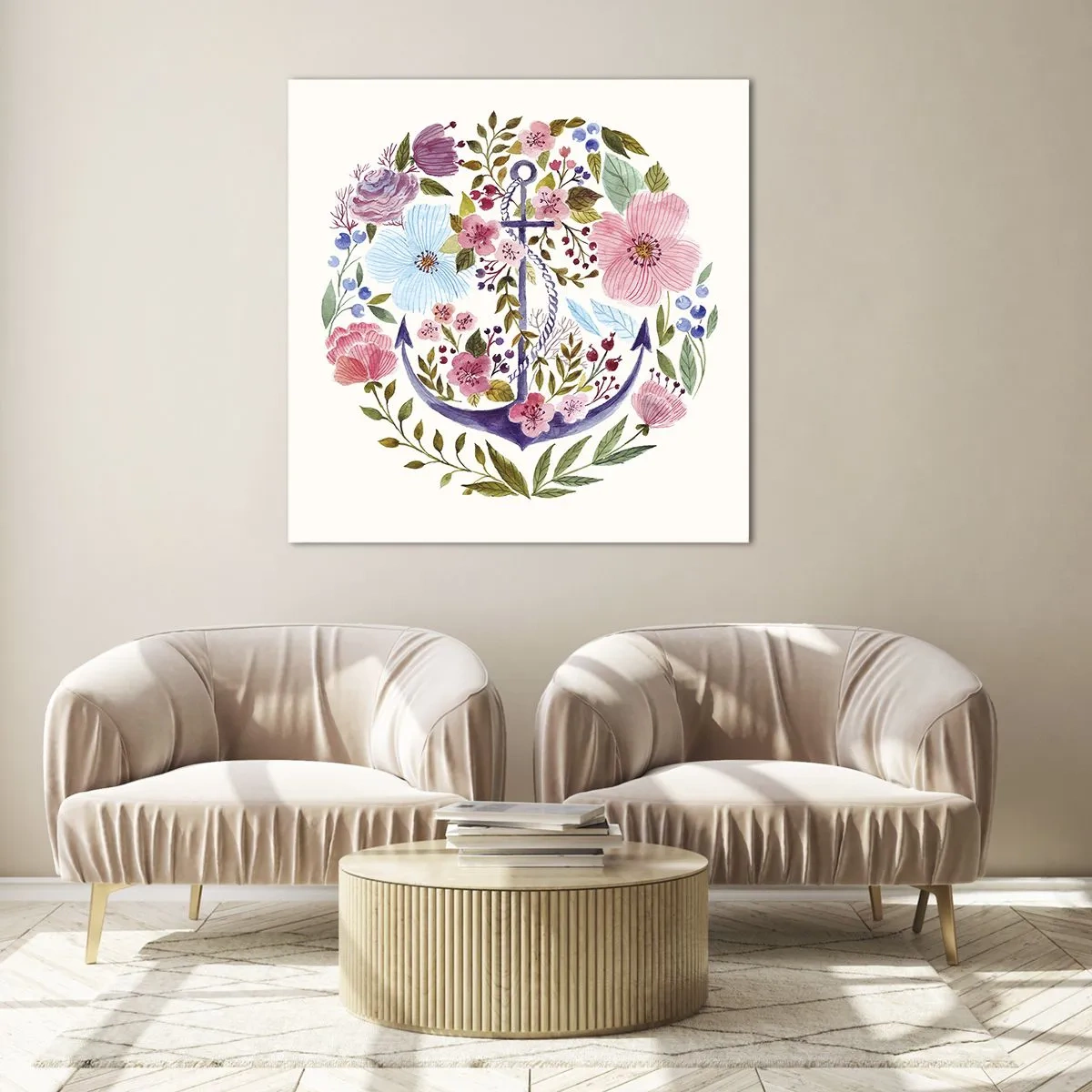 Tablou pe sticlă - Somnul bun al marinarului - 60x60 cm