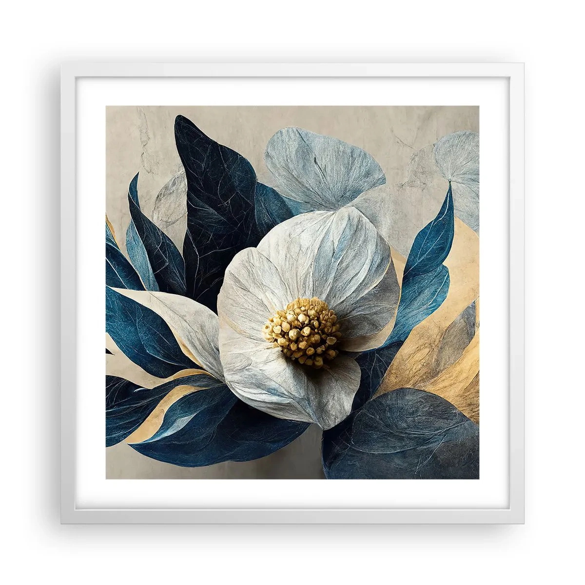 Poster în ramă albă - Are o inimă de aur - 50x50 cm